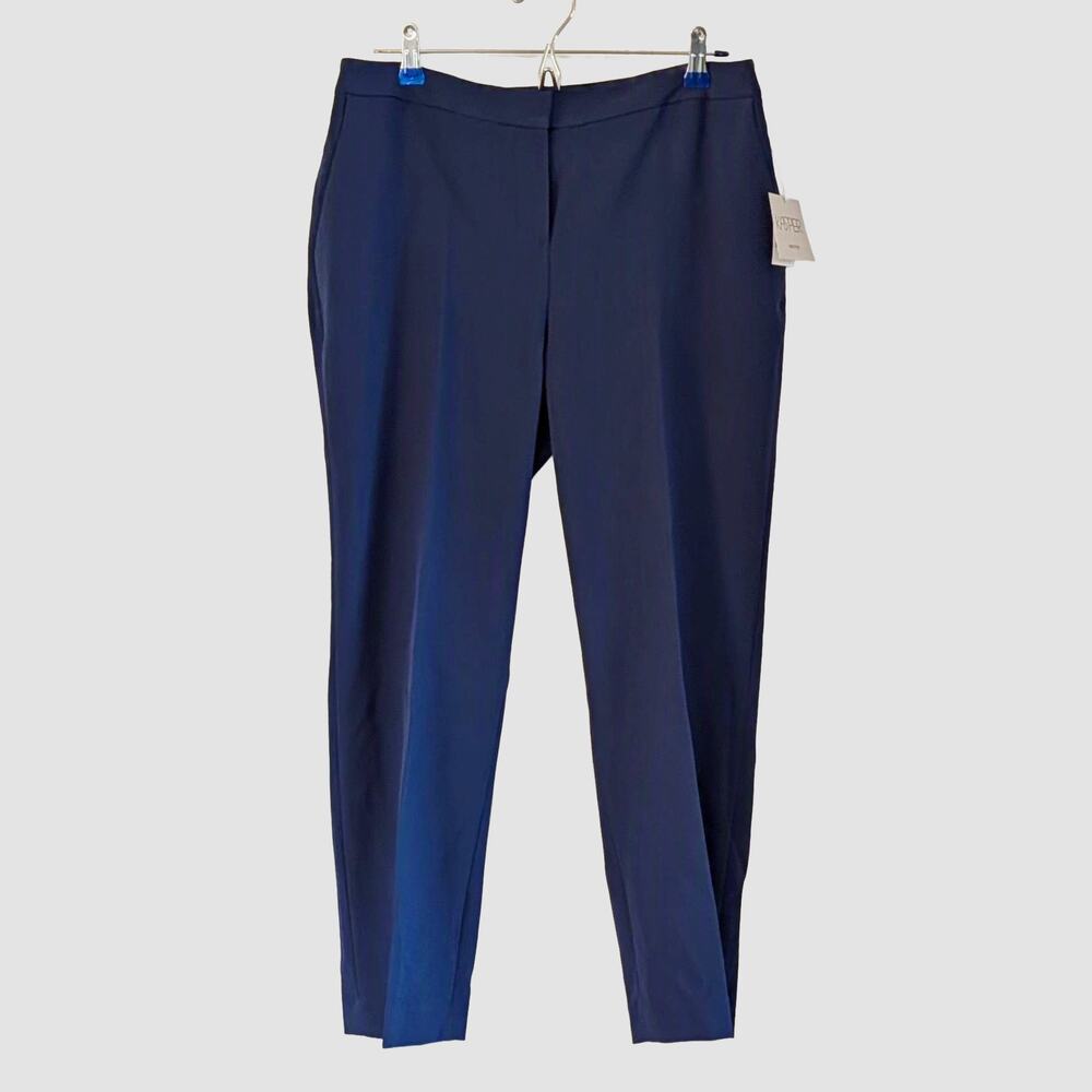 Kasper Navy Dress Pants 8P NEW Petite Straight Leg Career Work Trousers